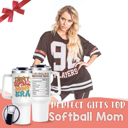 40oz Baseball Mom Tumbler, Christmas Holiday Gifts for Baseball Lovers