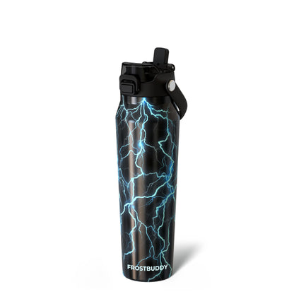 Frost Buddy 24oz Insulated Water Bottle - Straw & Chug Lid - Leak-Proof | Sip-or-chug dual lid | Ice-cold for 24+ hours | Cup-holder friendly