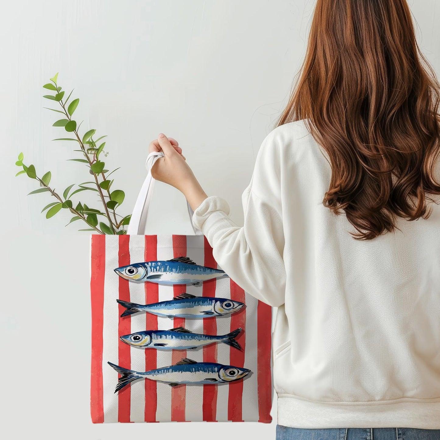 Striped series canvas bags