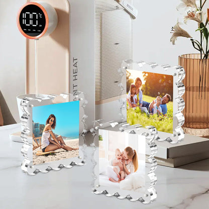 Chivalral 3 Pack 4x6 Acrylic Picture Frame, Double-Sided Tabletop Display