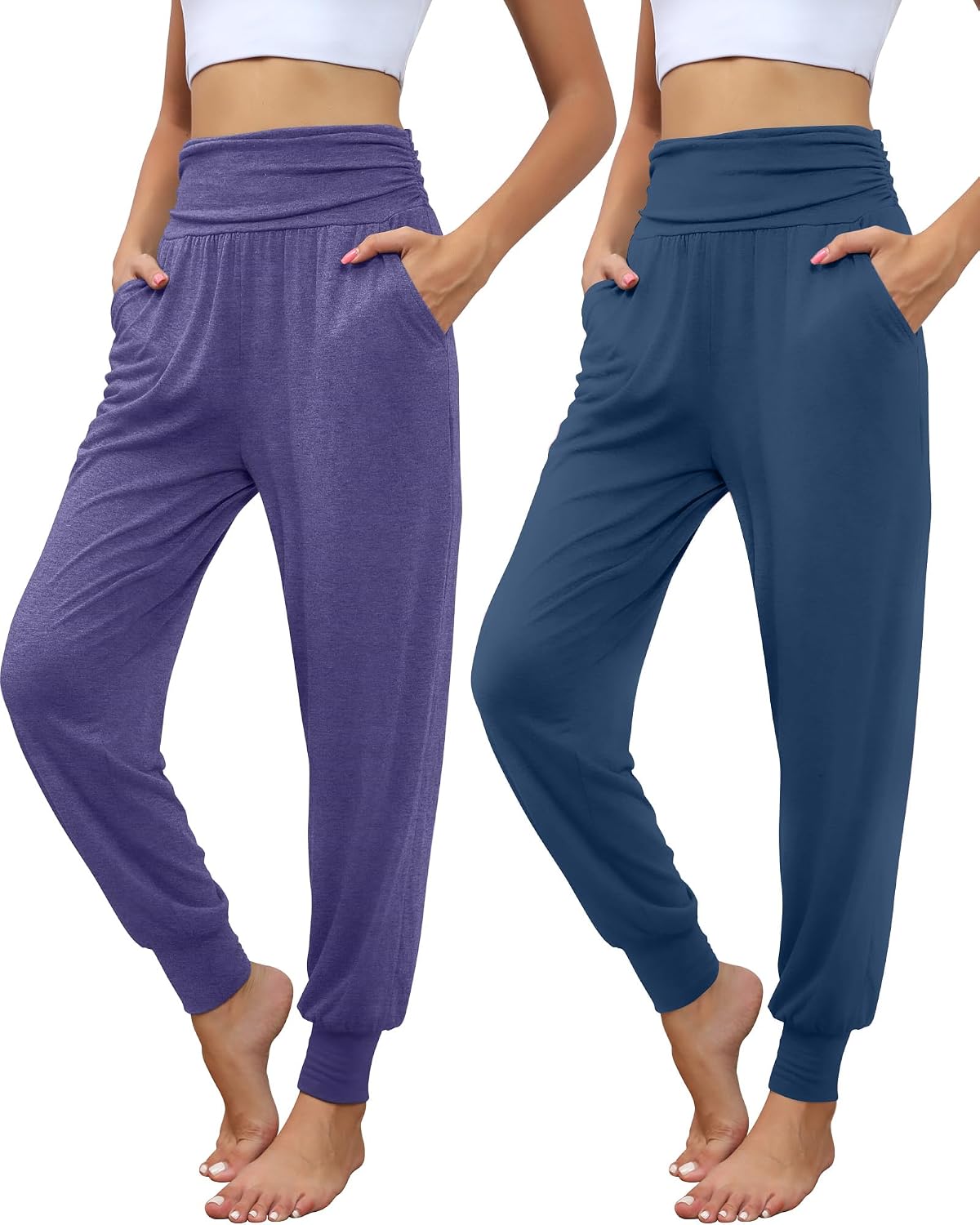 Locoowai 2 Pack Women's Yoga Sweatpants with Pockets
