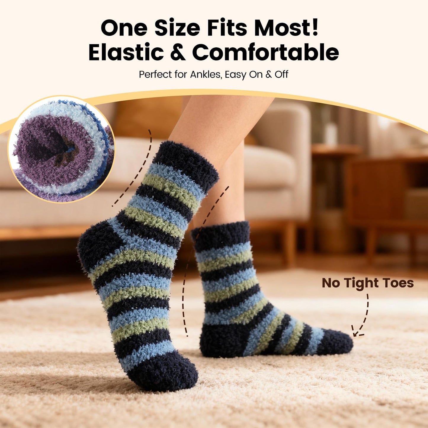 Womens Fluffy Fuzzy Socks,Winter Cozy Soft Warm Socks Gifts for Womens