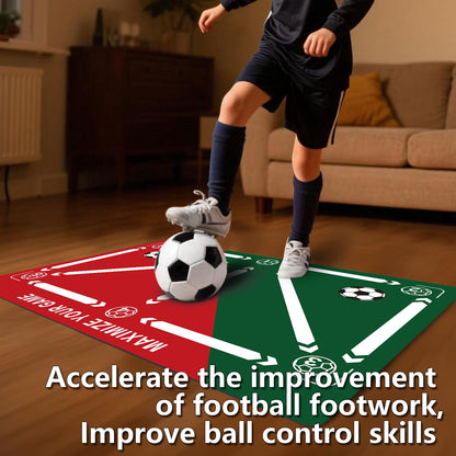 Soccer training mat,Soccer training equipment accessories for All Ages to Improve Speed Strength Agility and Coordination,Anti-Slip/Silent Mat