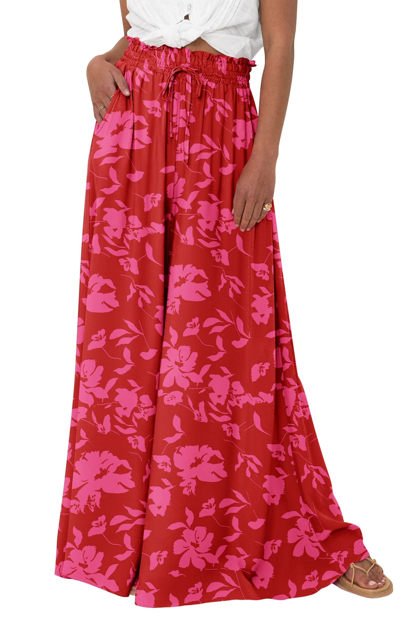 PRETTYGARDEN Summer Wide Leg Palazzo Pants