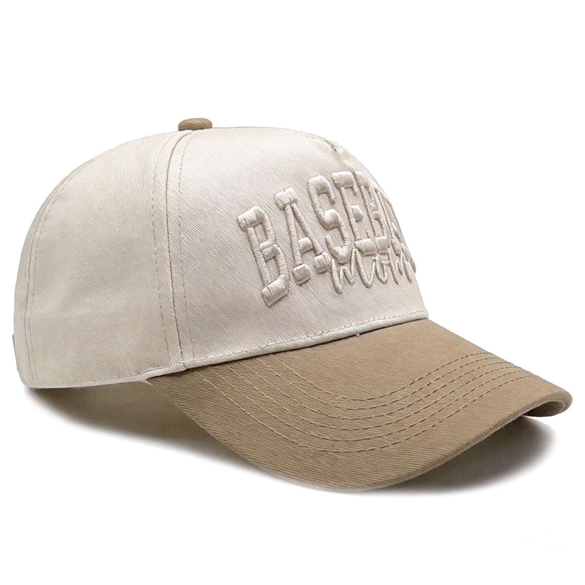 Baseball Mama Trucker Hat- 3D Embroidered Mama Adjustable Cotton Baseball Caps for Women