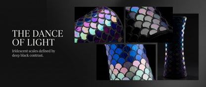 11.6" H Purple Red Mosaic Vase