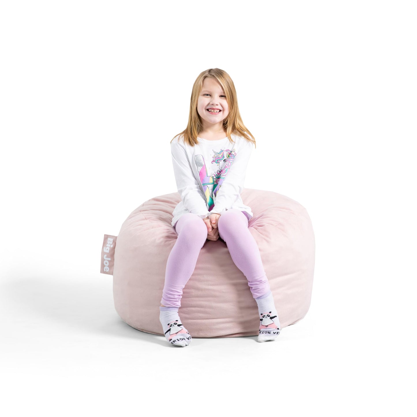Big Joe Fuf 7Ft Giant Foam Bean Bag Chair, Oversized Couch with Removable Cover for Kids, Teens, Adults, Fog Lenox, Durable Woven Polyester, 7 Foot