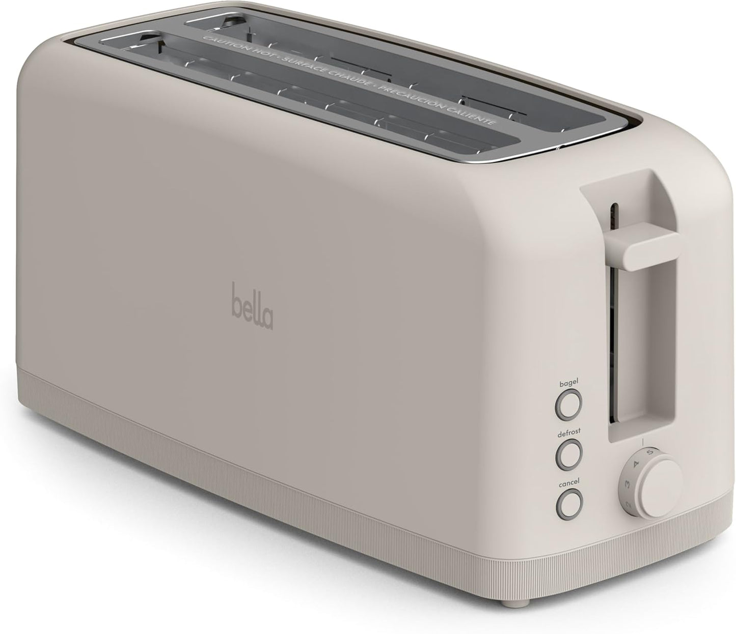 bella 2 Slice Slim Toaster, Fits-anywhere™ Kitchenware, 6 Setting Shade Control with Reheat & Cancel Buttons, Fits sourdough, 10” Long Slot, Anti Jam & Auto Shutoff, 900 Watt, Blossom