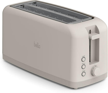 bella 2 Slice Slim Toaster, Fits-anywhere™ Kitchenware, 6 Setting Shade Control with Reheat & Cancel Buttons, Fits sourdough, 10” Long Slot, Anti Jam & Auto Shutoff, 900 Watt, Blossom