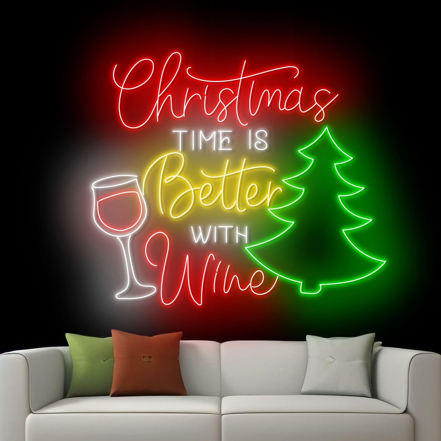 Custom Merry Christmas Tree Neon Sign Led Sign LED Lights (Merry Christmas)