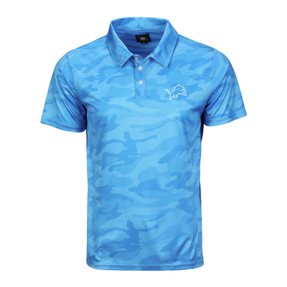FOCO Men's NCAA College Team Logo Camo Color Polyester Polo Short Sleeve Shirt