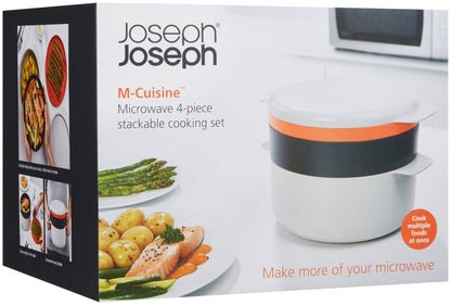 Joseph Joseph M-Cuisine Microwave Rice Cooker Steamer 2 Liter/8.5 Cup - Stone/Orange