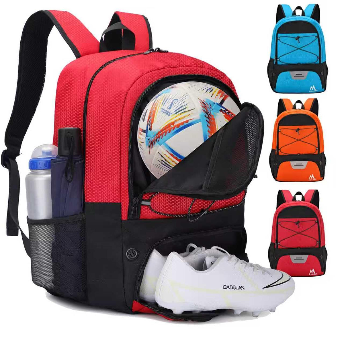 Hsmihair Soccer Bag,Youth Soccer Backpack with Ball and Cleat Compartment