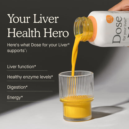Dose for Your Liver Cleanse Detox & Repair, Made with Organic Milk Thistle Supplement with Turmeric, Dandelion, Ginger, and Orange, Supports Healthy Liver Function,16oz Bottle, 3 Pack (3 Week Supply)