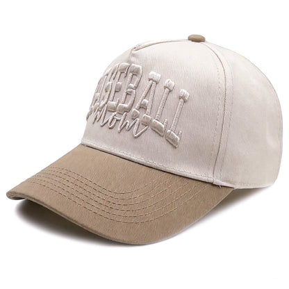 Baseball Mama Trucker Hat- 3D Embroidered Mama Adjustable Cotton Baseball Caps for Women