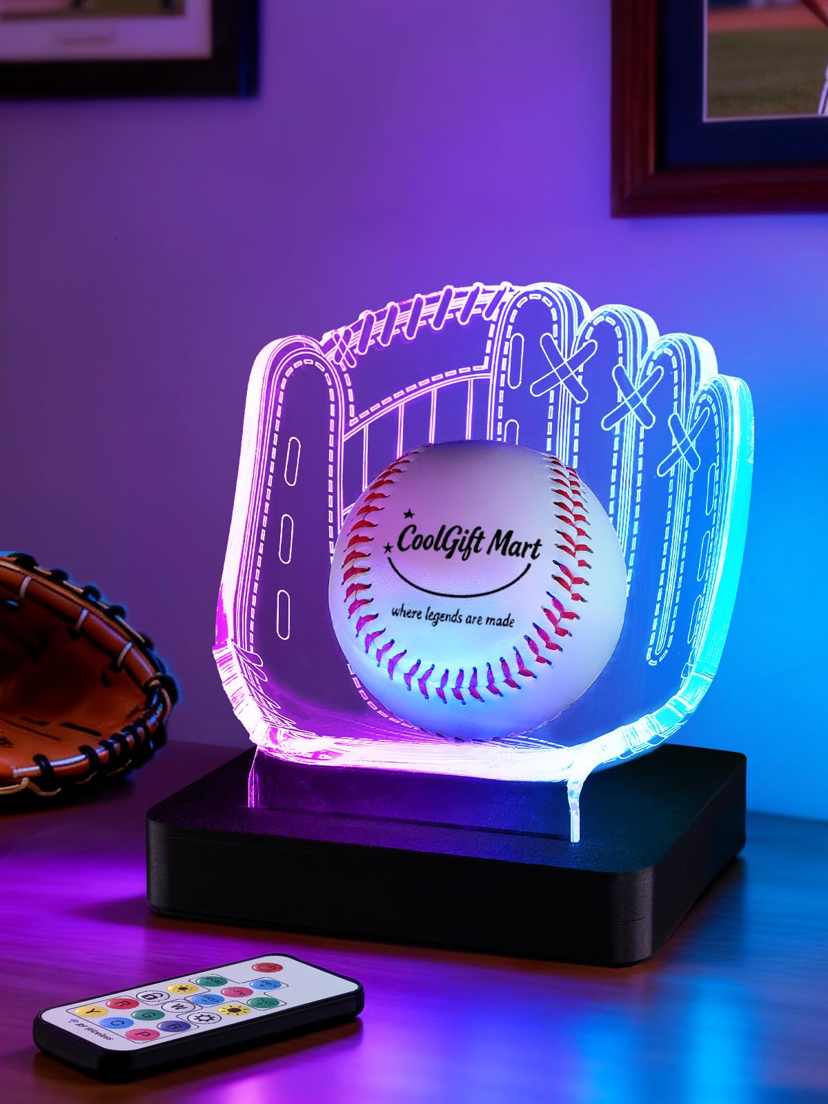 CoolGift Mart Light Up Baseball Glove Display Stand