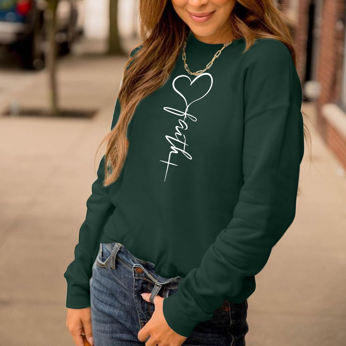 KIEKIECOO Faith Christian Sweatshirts