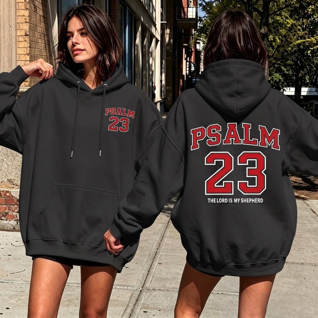 Christian Hoodies for Women Psalm 23 Sweatshirt