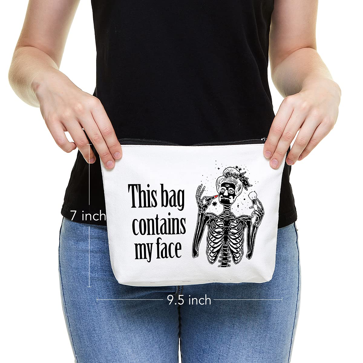 Funny gift Friend makeup bag, Best friend Cosmetic Bag, Friends Theme Natural Reusable Eco-Friendly Makeup Bag Gifts, for Women Men Best Friends Birthday Christmas Gift