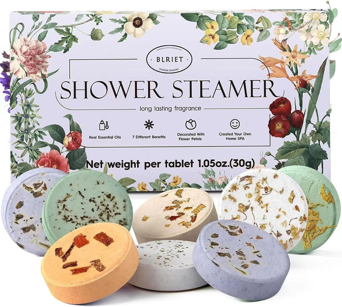 Blriet Shower Steamers Aromatherapy Relief Gifts for Women Teen Girls 8 ct