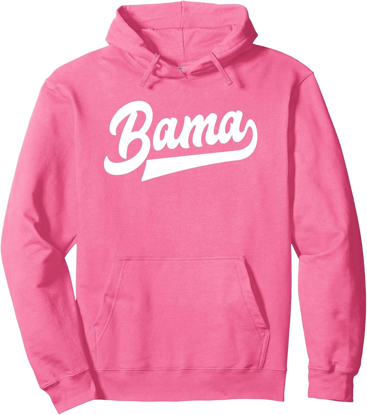 Bama Alabama White Script Design Southern Pullover Hoodie