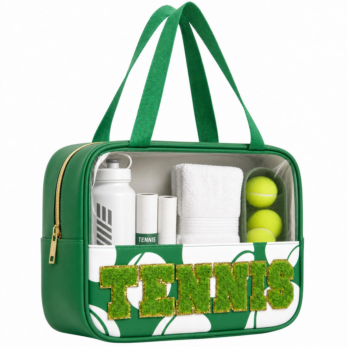 Baseball Mom Essentials Baseball Team Gifts Makeup Cosmetic Bag Clear Chenille Letter Zipper Pouch Stuff Sport Portable Travel Case
