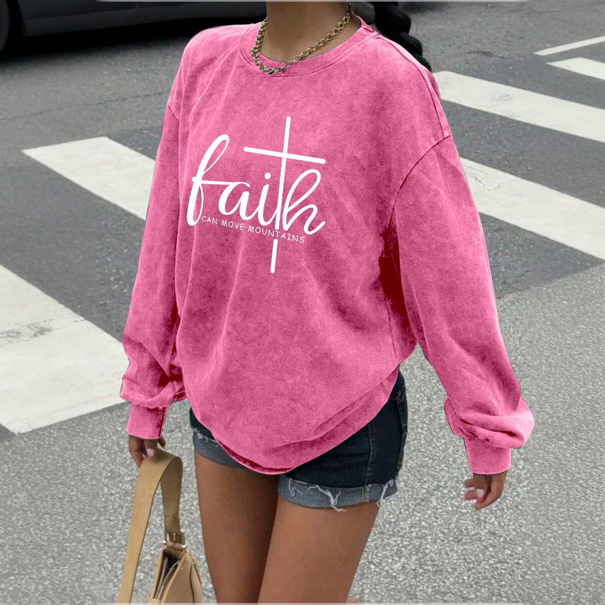 Christian Shirts for Women Faith Can Move Mountains