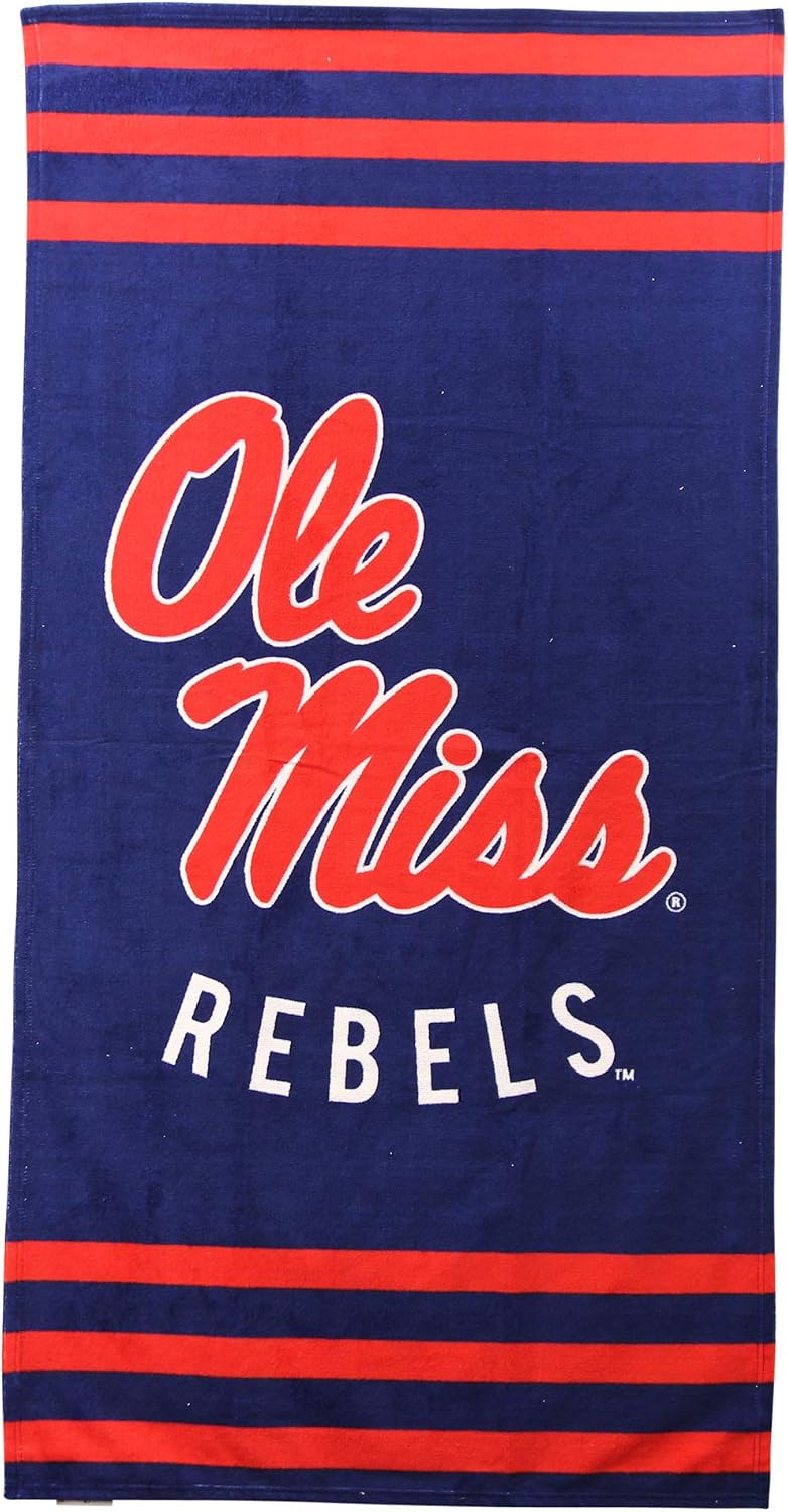 Northwest NCAA Alabama Crimson Tide Unisex-Adult Beach Towel, 30" x 60", Stripes