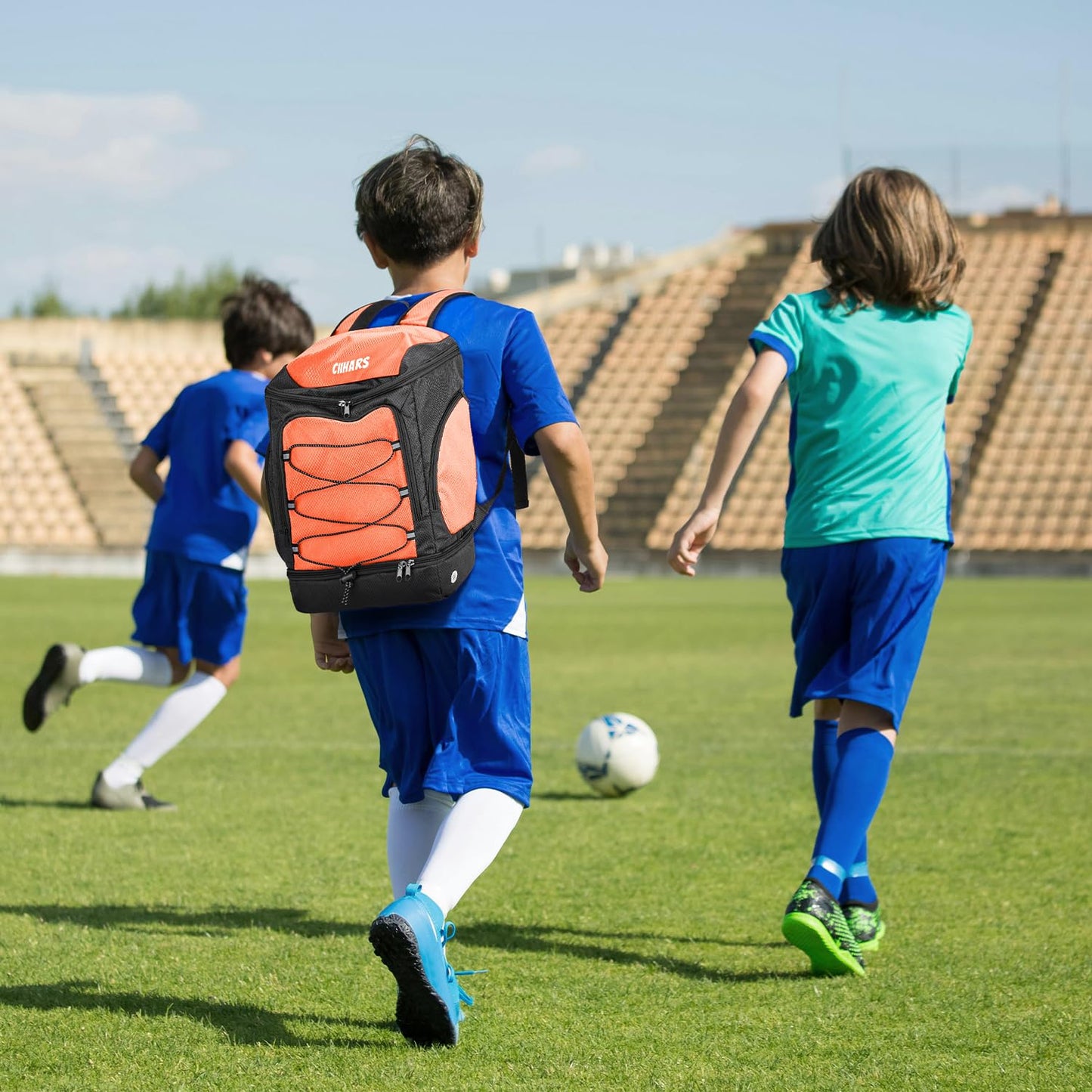 Soccer Backpack,Soccer Bag with Ball Holder and Shoe Compartment