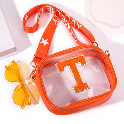 Game Day Clear Bag for Women Football Stadium Approved Clear Crossbody Purse Game Day Accessories Outfits