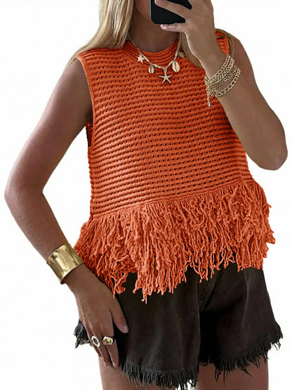 Saodimallsu Womens Crochet Crop Tank Top