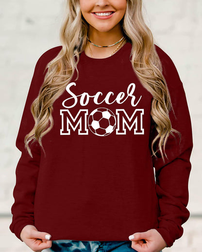 Womens Soccer Mom Sweatshirt Soccer Graphic Shirts Football Outfits