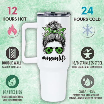 Baseball Mom Gifts - Perfect for Moms from Kids, Friends - Birthday & Christmas - 40oz Tumbler with Handle