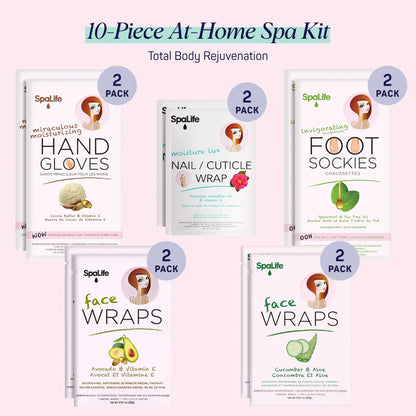 SpaLife Moisturizing Foot Sockies | Foot Mask for Dry Cracked Feet | Tea Tree Oil Softening Booties | Callus Remover Alternative | Self Care Gifts for Women | 8 Pack