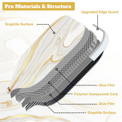 Composite Pickleball Paddle with Cover for Women, Graphite Carbon Fiber Polypropylene Honeycomb Core Pickleball Racquet Gift for Mother Wife Grandmother Girlfriend