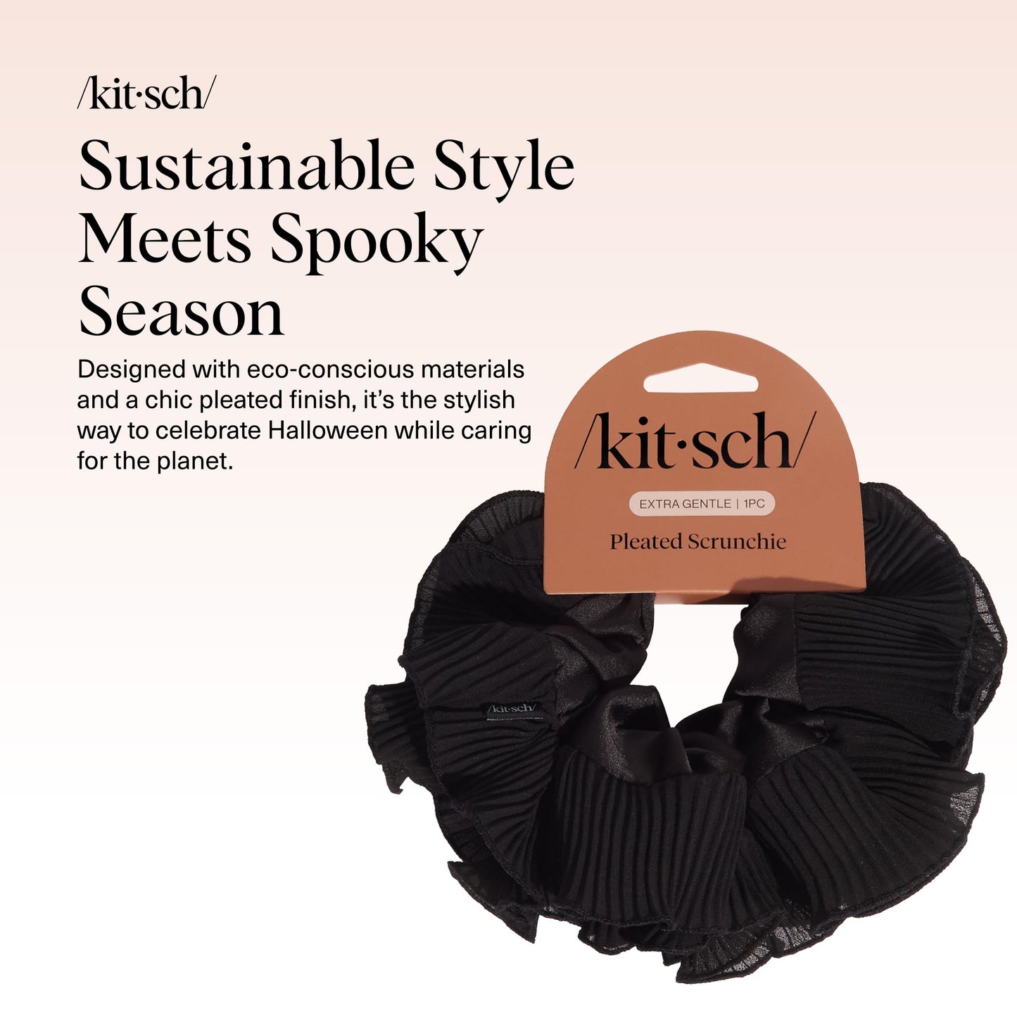 Kitsch Ultra-Petite Satin Scrunchies for Women - Cherry Blossom, 5pcs