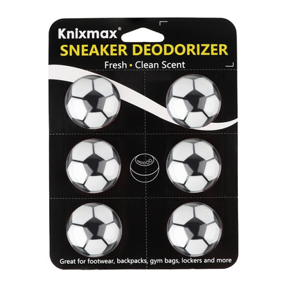 Knixmax Shoe Deodorizer Balls Odor Eliminator for Sneakers 6 Pack Baseball