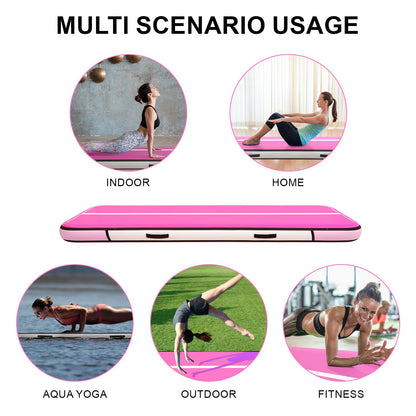 Tumble Track, Inflatable Tumbling Mat,Tumble Track Mats for Gymnastics, and Tumble Track with 4/6/8 Inches Thickness for Home, Training, Cheerleading, Yoga, Water with Pump