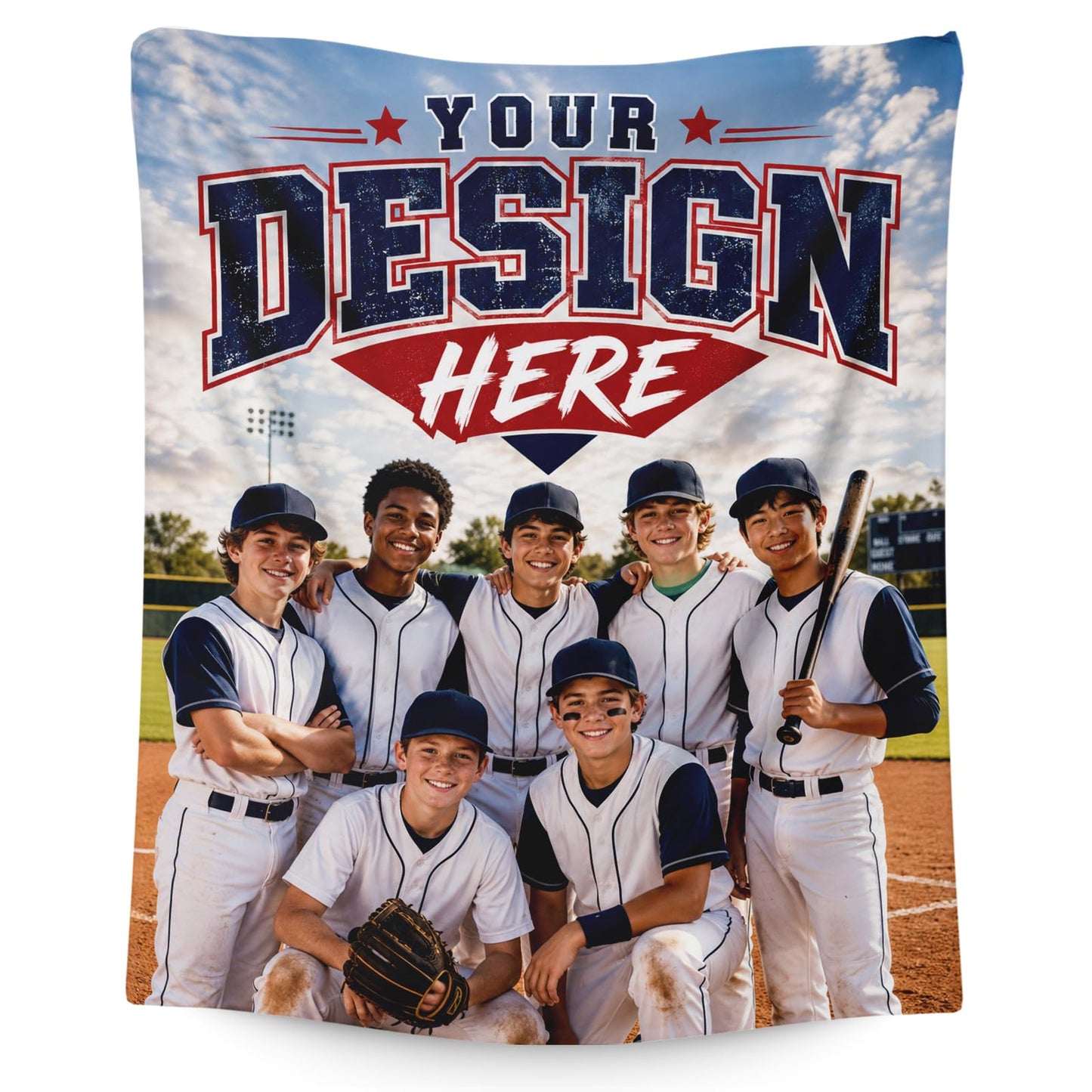 Kids Blanket Custom Baseball Blankets, Splashed Ink Throw Bed Travel
