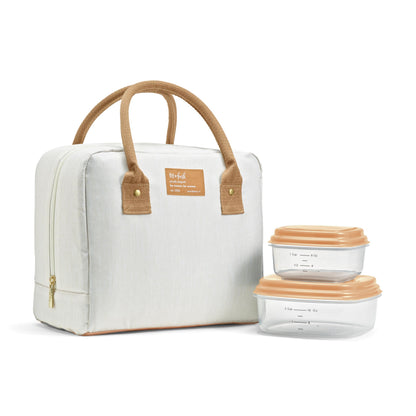 Fit & Fresh Bloomington Lunch Bag for Women - Insulated Large Lunch Box for Work with Containers, Leak-Resistant, Stain-Resistant, Zipper Closure, Cheetah