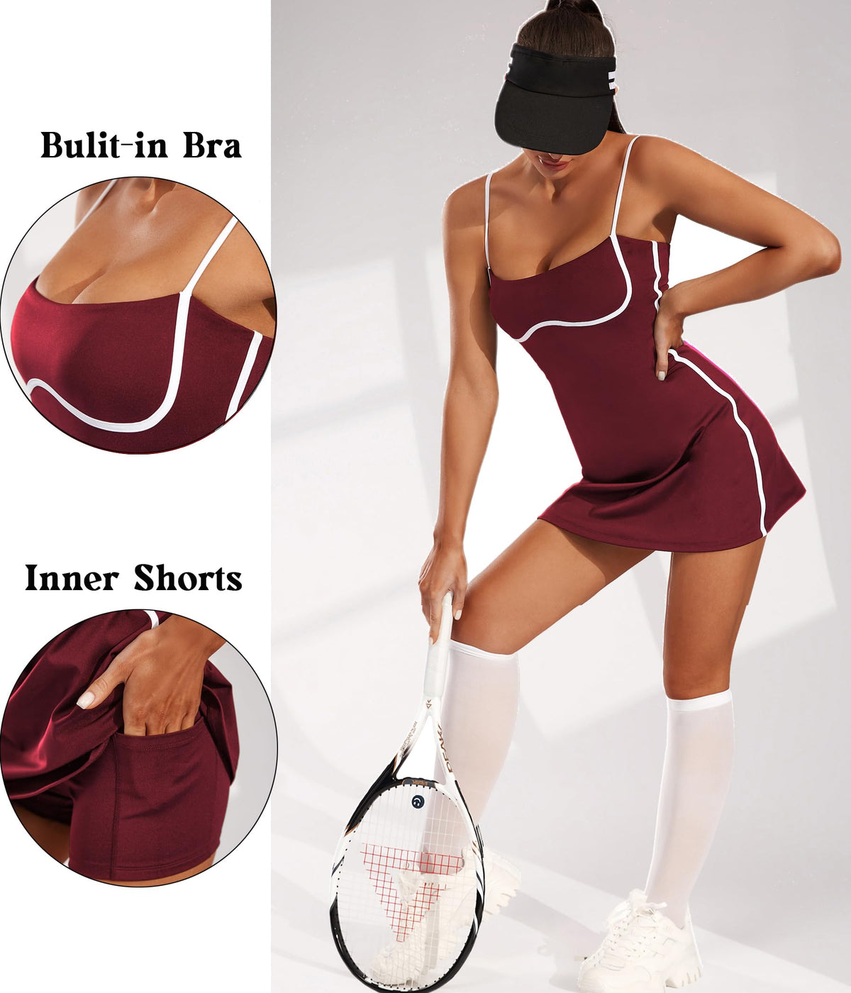 Womens Workout Tennis Dress