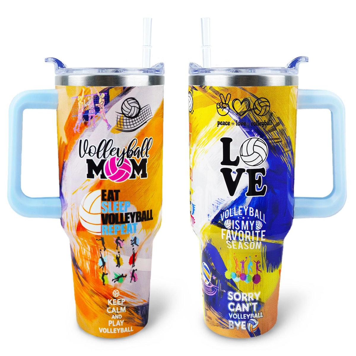 Baseball Mom 40 oz Tumbler with Handle and Straw Lid Leak Proof