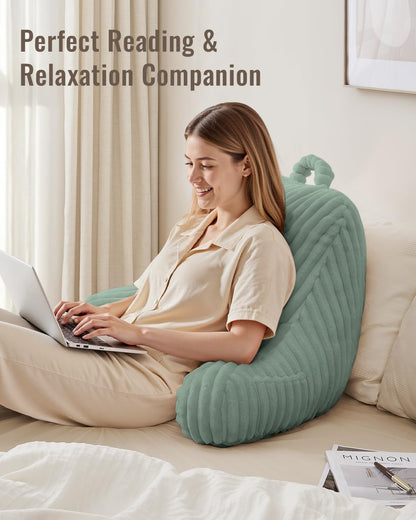 Blissful Diary Reading Pillow, Backrest Pillow with Shredded Memory Foam