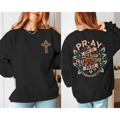 Pairxily Christian Crewneck Sweatshirts for Women Pray Bible Verse