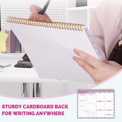 Thboxes Weekly Desk Planner, 8.5x11 In To Do List Notepad, 52 Sheets, Pink | Productivity Organizer, Work from Home Essentials, Undated Tear Off Pages, Office, College, School, Student and Teacher Gifts