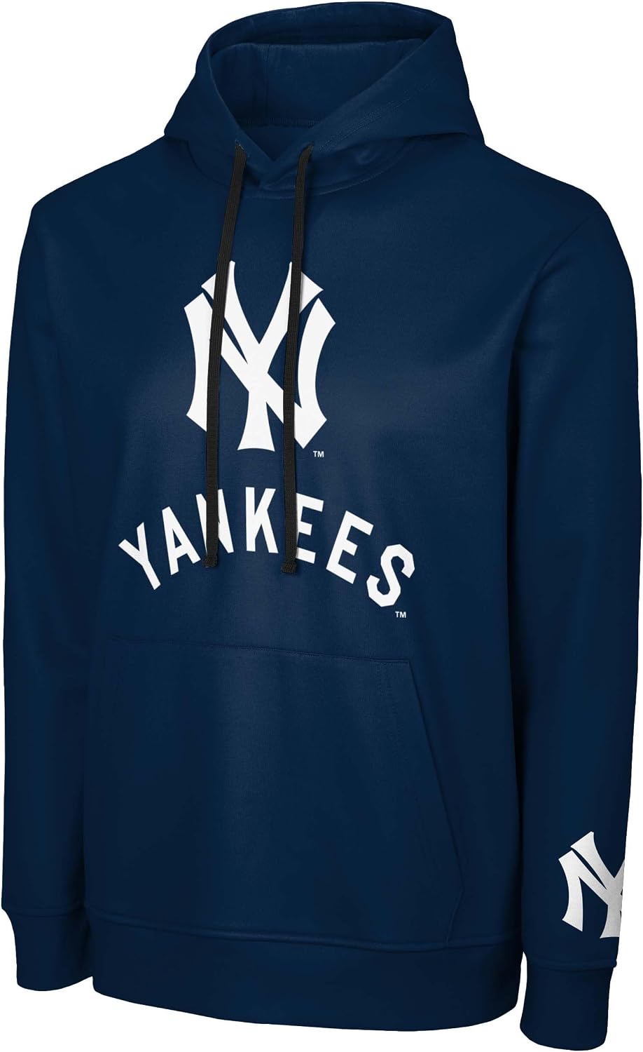 FOCO MLB Men's Official Cooperstown Primary Logo Wordmark Polyester Pullover Hoodie Sweatshirt