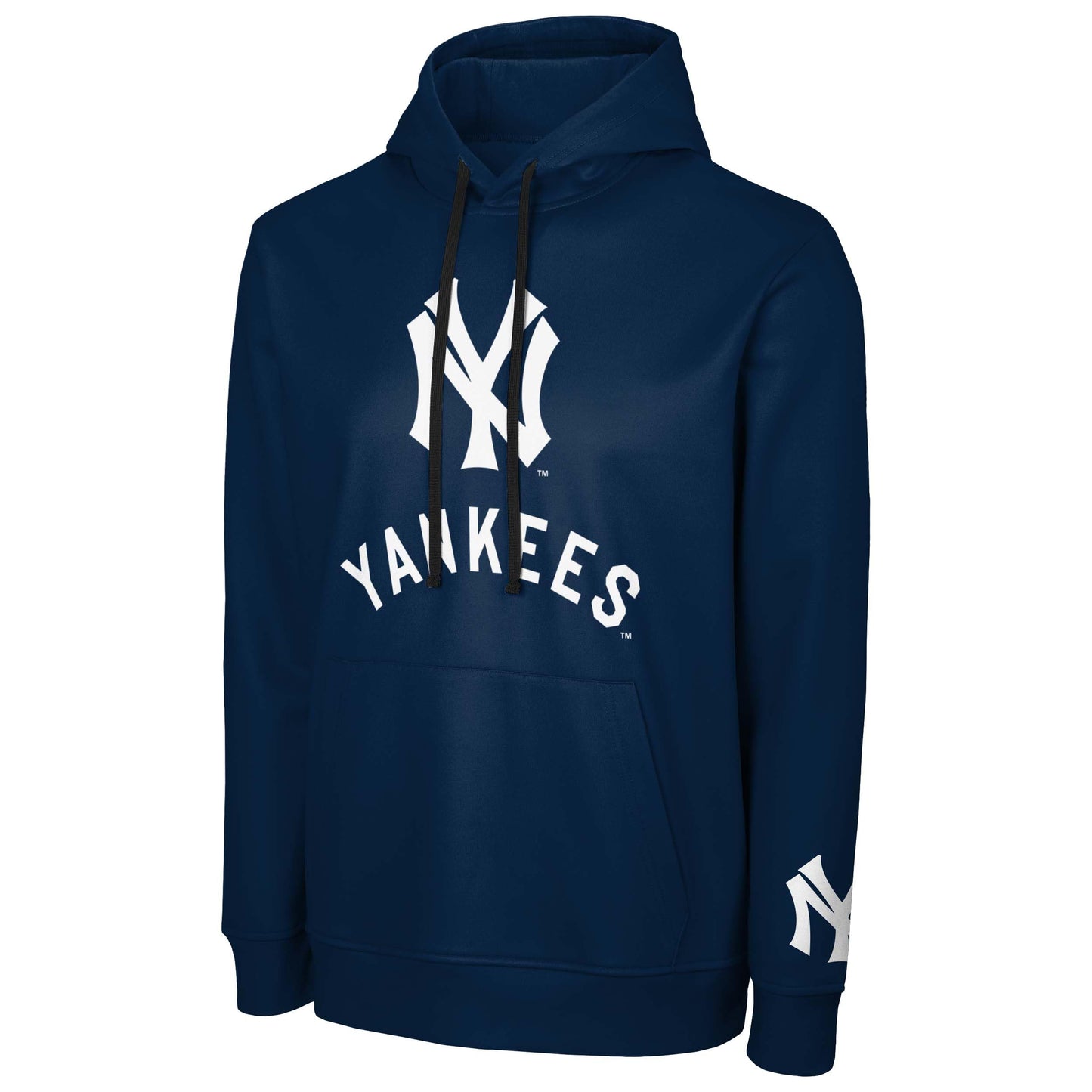 FOCO MLB Men's Official Cooperstown Primary Logo Wordmark Polyester Pullover Hoodie Sweatshirt