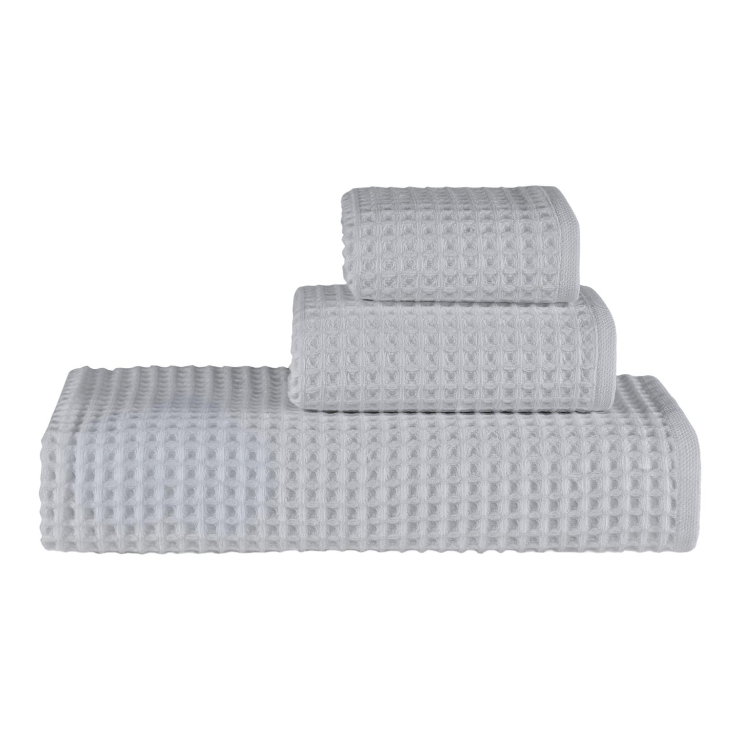 sea me at home Waffle Hand Towel – 100% Turkish Cotton, Quick-Dry, Soft and Absorbent Bathroom Towel (White)