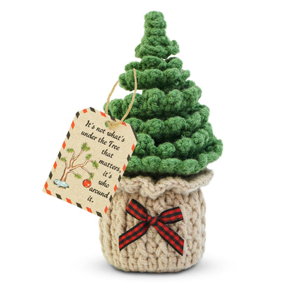 OASSIE Christmas Tree Crochet - Xmas Stocking Stuffers Gifts for Women Men | Christmas Tree Decorations, Christmas Crochet Gifts for Friends/Family/Coworkers, Emotional Support Message, Handmade