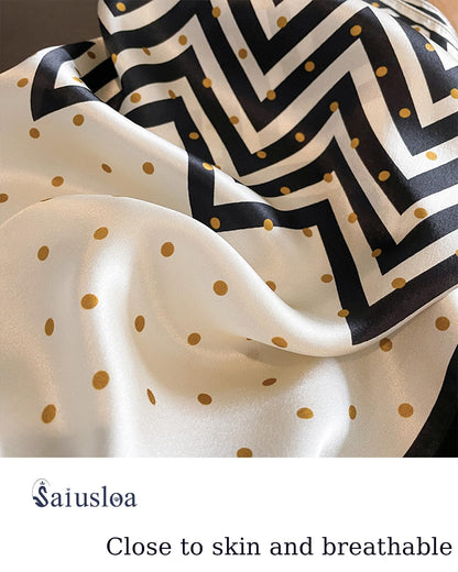 Saiusloa Neck Scarf For Womens Silky Head Scarves Hair Bandanas Square Scarf Fashion Accessories lightweight